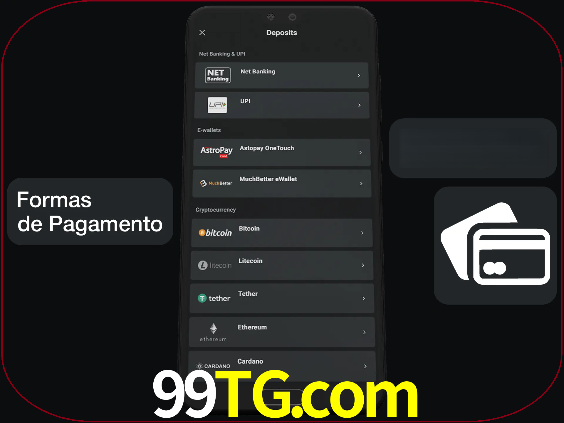 Escolha a forma de pagamento de sua preferência.